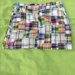 Madras plaid Skirt.